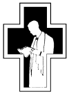Cross with priest in center